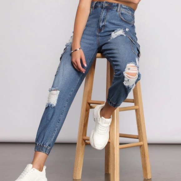 Windsor High Rise Demin Joggers
